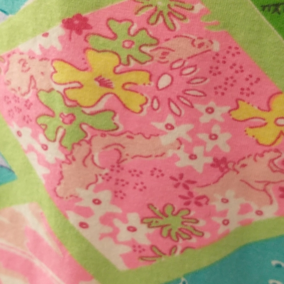 Lilly Pulitzer Cotton Wrap Midi Dress Bright Colorful Print Comfortable Stretch - Picture 4 of 12